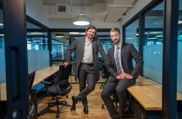 CEO Elliot Delys (left) and chief technology officer Daniel Hood
